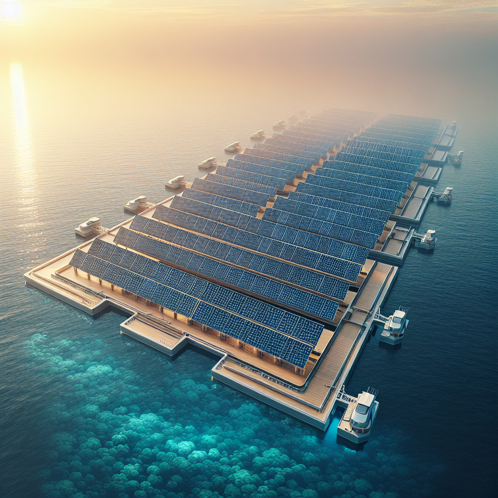 China ha estrenado su primer parque solar flotante en el mar: paneles que suben y bajan con la marea